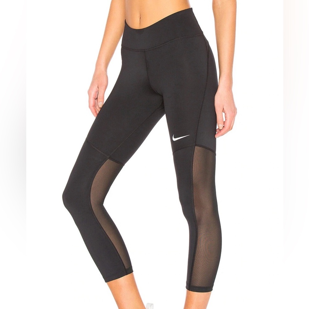 Nike Dri Fit Women’s Cropped Mesh Leggings Size S